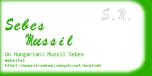 sebes mussil business card